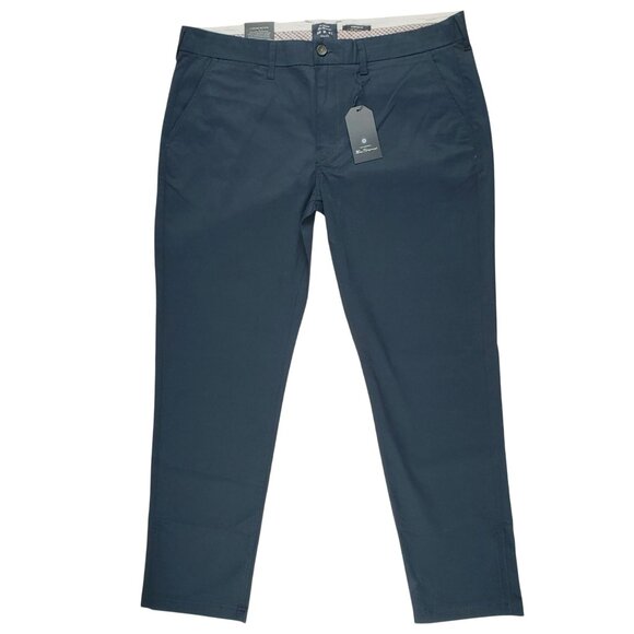 Ben Sherman Pants Men 38x32 Slim Fit Stretch Navy Chino Khakis Casual Work NWT - Picture 1 of 12